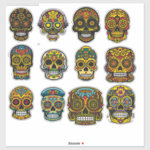 Sugar Skull Art 12 Piece Muertos  Pack 