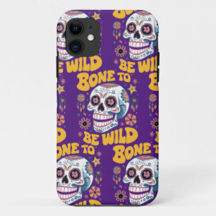 Sugar Skull Art - Bone to be Wild iPhone 11 Case