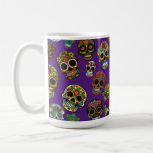 Sugar Skull Art Colourful Pattern Coffee Mug