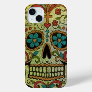 Sugar Skull Art, Day of the Dead iPhone 15 Mini Case