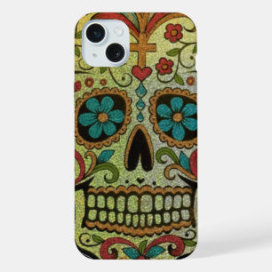 Sugar Skull Art, Day of the Dead iPhone 15 Plus Case