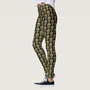 Sugar Skull Art, Day of the Dead Leggings