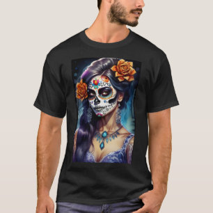 Sugar Skull Art -  Faces of the Festival T-Shirt