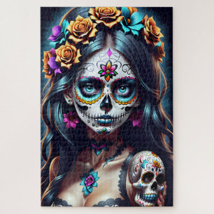 Sugar Skull Art -  Fiesta of Colours Jigsaw Puzzle