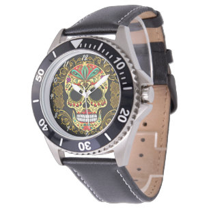 Sugar Skull Art - Fiesta of Colours Watch