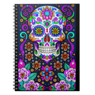 Sugar Skull Art - Life in Death Notebook