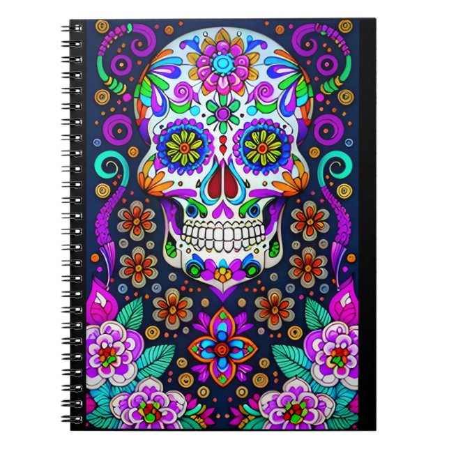 Sugar Skull Art - Life in Death Notebook (Front)