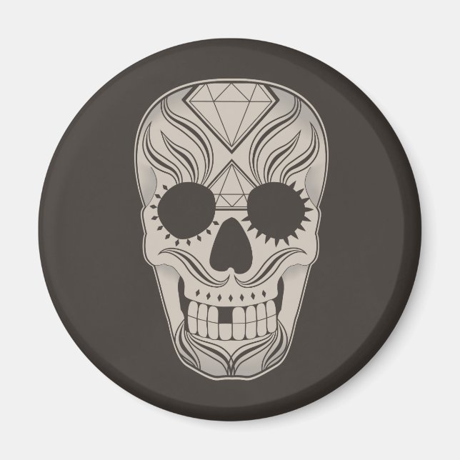 Sugar Skull art magnet (Front)