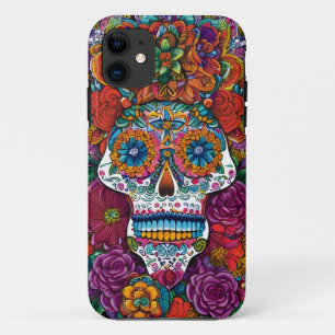 Sugar Skull Art - Mesmerizing Beauty iPhone 11 Case