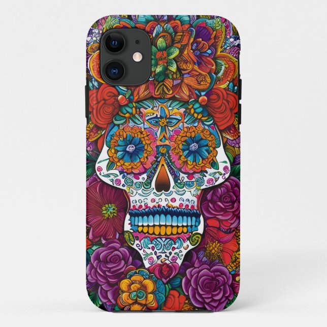 Sugar Skull Art - Mesmerizing Beauty Case-Mate iPhone Case (Back)