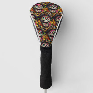 Sugar Skull Art - Pirate Skull Golf Head Cover