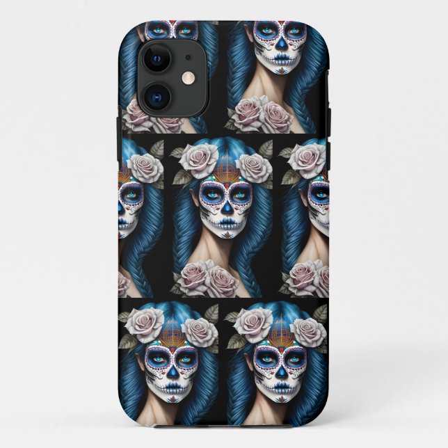 Sugar Skull Art - Stunning Woman Case-Mate iPhone Case (Back)