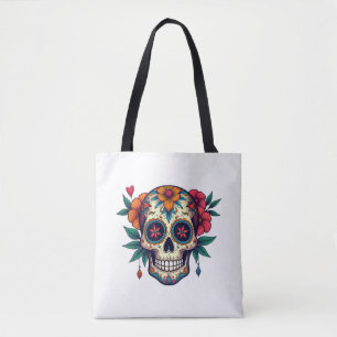Sugar Skull Art Tote Bag