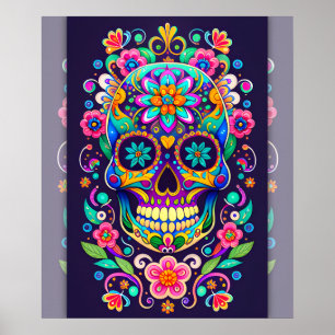 Sugar Skull Art - Vibrant Expression of Tradition Poster