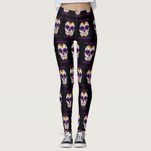 Sugar Skull/Awareness...Fibro Leggings