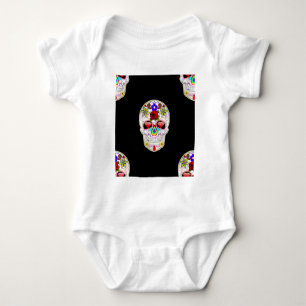sugar skull baby bodysuit