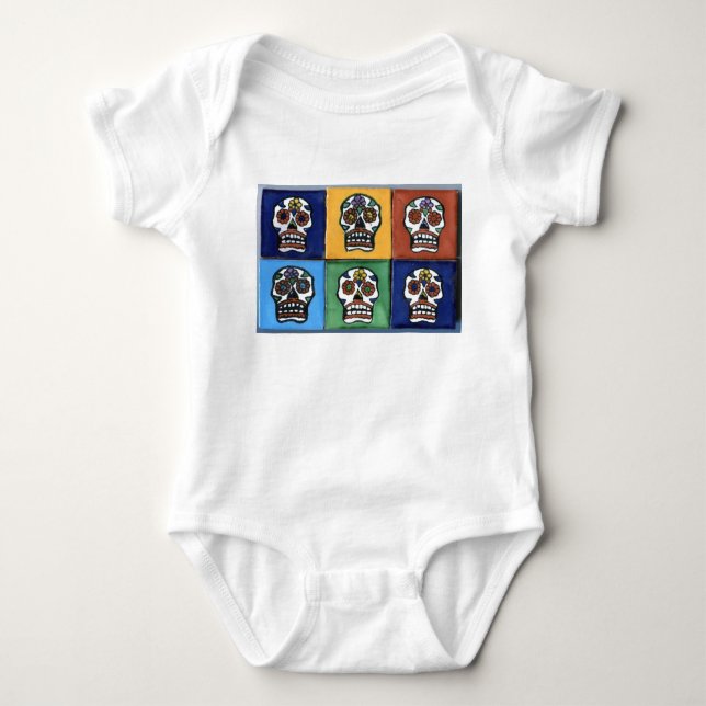 Sugar Skull Baby Bodysuit (Front)