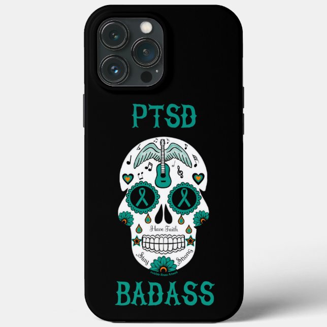 Sugar Skull/Badass...PTSD Case-Mate iPhone Case (Back)