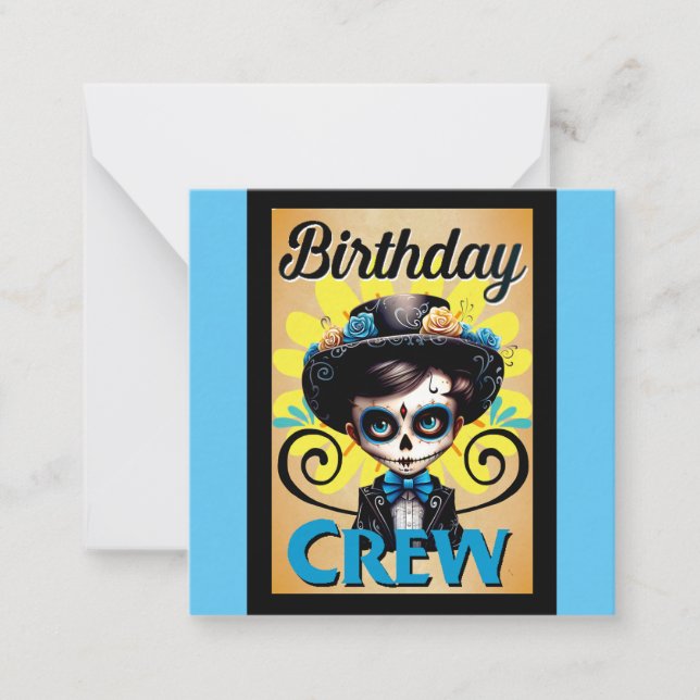 Sugar Skull Birthday Boy Card (Front)
