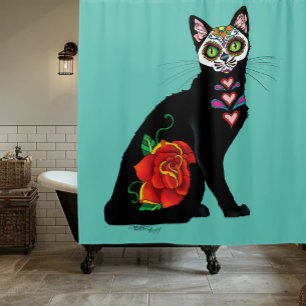Sugar Skull Black Cat