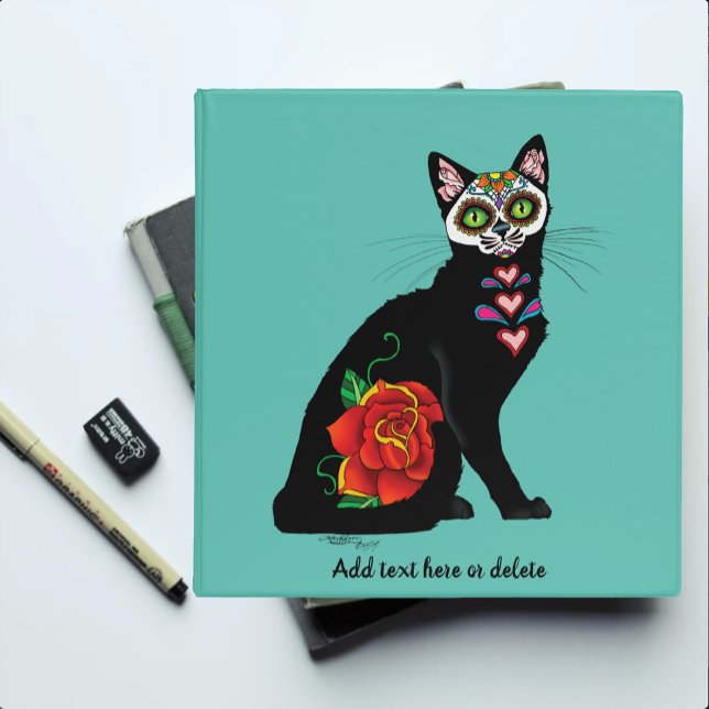 Sugar Skull Black Cat Binder (Creator Uploaded)