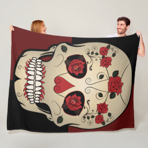 Sugar Skull blankets - Roses & Lady Bugs