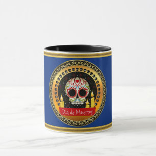 Sugar skull bloodcurdling intimidating and scary mug