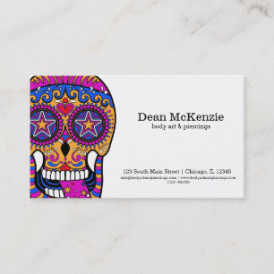 Sugar Skull body art Business Card