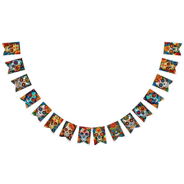 Sugar Skull Bunting Flags (All)