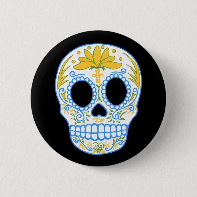 Sugar Skull Button (Front)