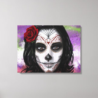 Sugar Skull - by Morgan Designs Canvas Print
