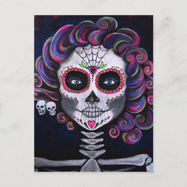 Sugar Skull Candy 2 Postcard (Front)