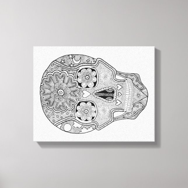 Sugar Skull Canvas Print (Front)
