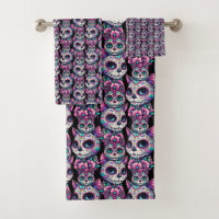 Sugar Skull Cat Pattern