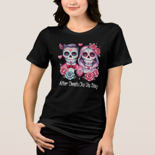Sugar Skull Couple Tri-Blend Shirt