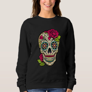 Sugar Skull Day Of The Dead Dia De Los Muertos Flo Sweatshirt