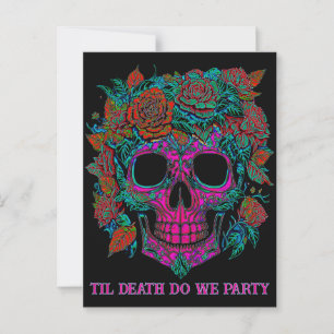 Sugar Skull Day of the Dead halloween Postcard