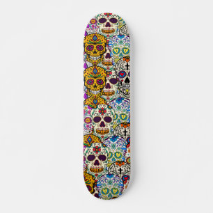 Sugar Skull Day of the Dead Halloween  Skateboard