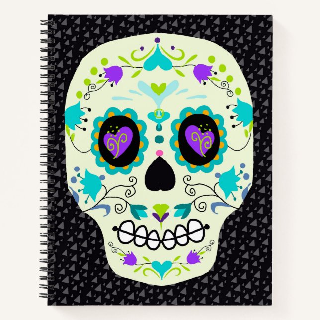 Sugar Skull  Day of the Dead Notebook (Front)