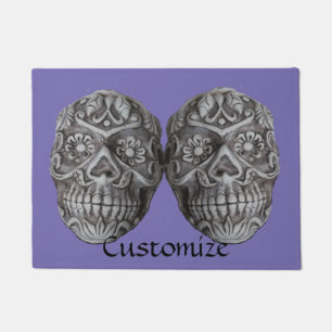 Sugar Skull Day of the Dead Thunder_Cove  Doormat