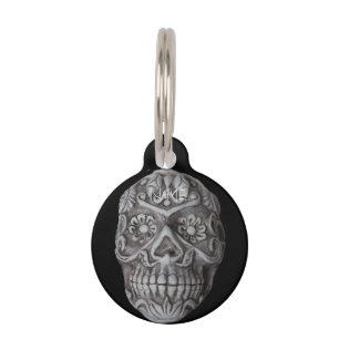 Sugar Skull Day of the Dead Thunder_Cove Pet Tag