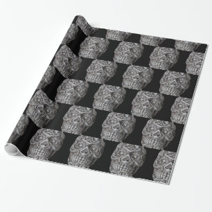 Sugar Skull Day of the Dead Thunder_Cove Wrapping Paper