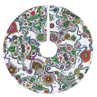 Sugar Skull Day Of The Dead Tree Skirt