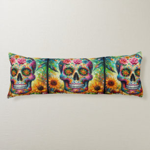 Sugar Skull Dia De Los Muertos Day of the Dead Body Pillow