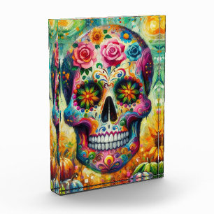 Sugar Skull Dia De Los Muertos Day of the Dead Photo Block