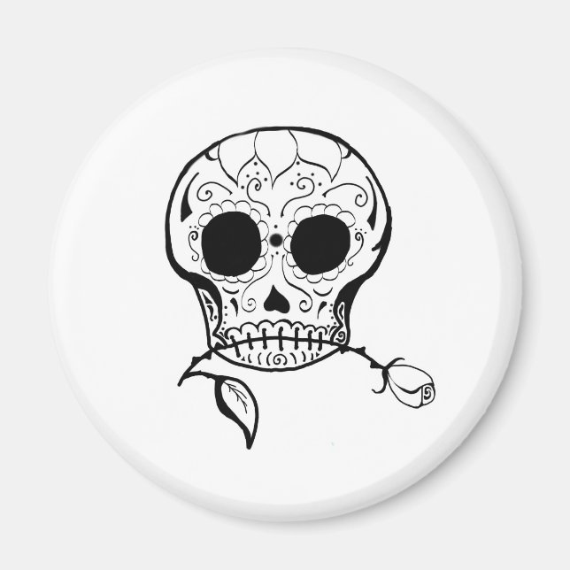Sugar Skull Día de los Muertos Magnet (Front)