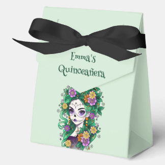 Sugar Skull Dia de Muertos Quinceañera Spanish Favor Box