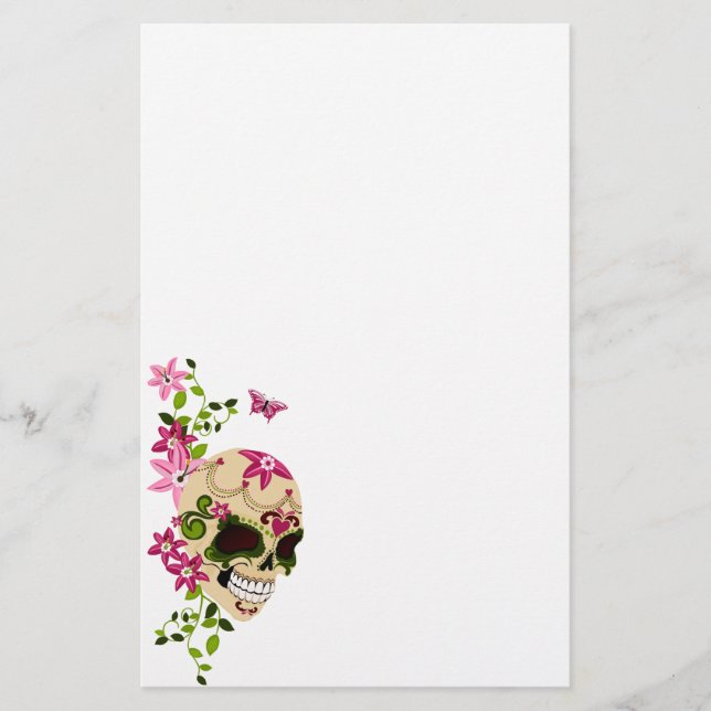 Sugar Skull [Día de Muertos] Stationery (Front)