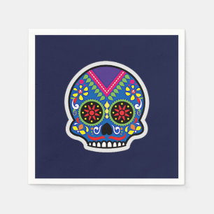 Sugar Skull Dias de los Muertos Napkin