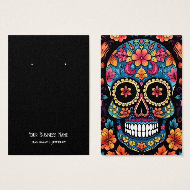 Sugar Skull Earring Display Card (Front & Back)